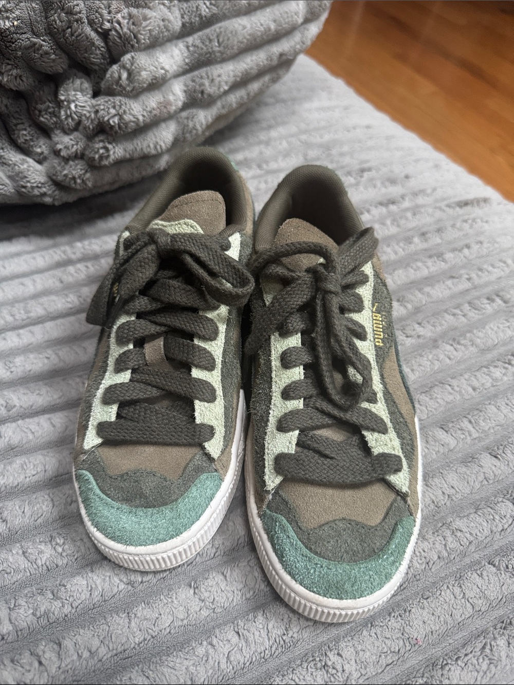 Puma x Liberty Suede Mayu Floral Sneakers Green & Brown
